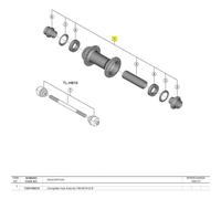 SHIMANO Hb-Mt410 Eje Hueco Silver/Black 110 mm