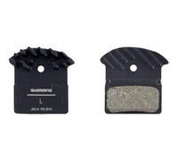 Shimano J05A-RF Disc Brake Pad and Spring - Resin Compound, Finned Aluminum Back Plate