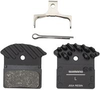 Shimano J05A-RF Disc Brake Pad and Spring - Resin Compound, Finned Aluminum Back Plate