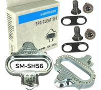 Shimano Juego Cleats MTB SPD SM-SH56 Para Zapatos Plata