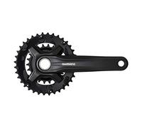SHIMANO Juego de manivela para bicicleta de montaña de 9 velocidades, FC-MT210-3 (negro, 170 mm, 40-30-22T W/CG)