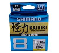 SHIMANO Kairiki 8, 150 Meter, Amarillo, 0.230mm/22.5kg, Línea de Pesca Trenzada, 59WPLA58R37