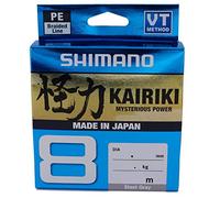 Shimano Línea de pesca trenzada Kairiki 8 – 150 m, Gris claro, 0,100 mm / 6,5 kg – 59Wpla58R11