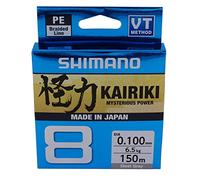 Shimano Kairiki 8, 150 Meter, Gris Claro, 0.200mm/17.1kg, Línea de Pesca Trenzada, 59WPLA58R15