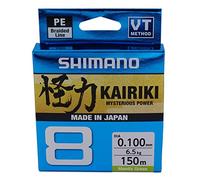 Shimano Kairiki 8, 150 Meter, Mantis Verde 0.130 mm/8.2 kg, Línea de Pesca Trenzada, 59Wpla58R02