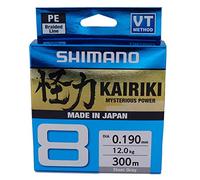 SHIMANO Kairiki 8, 300 Meter, Gris Claro, 0.160mm/10.3kg, Línea de Pesca Trenzada, 59WPLA68R13