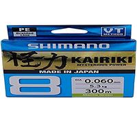 SHIMANO Kairiki 8, 300 Meter, Mantis Verde 0.190 mm/12.0 kg, Línea de Pesca Trenzada, 59Wpla68R04 (el embalaje puede variar)