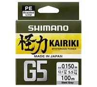 Shimano Line Kairiki G5 - Sedal de Pesca (150 m, 0,18 mm, 8 kg), Color Naranja