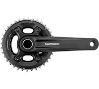 SHIMANO MTB FC-MT600-B 2x11 Bielas, Unisex Adulto, Negro, 170mm