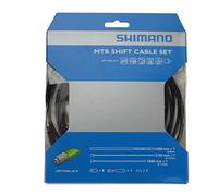 Shimano MTB Optislick - Juego de Cable y Carcasa de desviador, Color Negro
