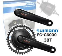 Shimano Nexus Alfine Conjunto de Platos Bicicleta City FC-C6000 38 Dientes Negro