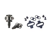 SHIMANO Pedales de MTB, M520, SPD, Negro + Calas, SPD, SM-SH51, sin Chapa (Juego)