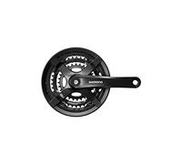 SHIMANO Plato Triple con biela para Bicicleta Todo Terreno, Tourney FC-TY501., 170MM, 42X34X24T W/CG, Negro