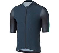 SHIMANO S-PHYRE Flash Camiseta de Manga Corta para Hombre, Negro/Verde, Talla S