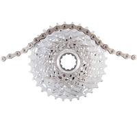 Shimano Set de desgaste cassette XT CS-M771-10 + cadena CN-HG95 10 veloc. gris 11-34