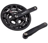 SHIMANO Tourney FC-A073 - Bielas para bicicleta de montaña (7/8 velocidades), color negro