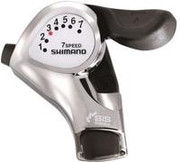SHIMANO Tourney SL-FT55 2019 - Palanca de cambios derecha (7 velocidades), color plateado y negro