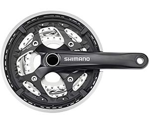 Shimano Trekking FC-T551 2020 MTB - Bielas (3 x 10 48/36/26 dientes, incluye SM-BB52 de color negro)