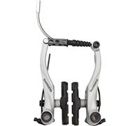 SHIMANO V-Brake - BR-T4000, Front, X-Type (Thin Spacer Outside), S65T Shoe, 16.0/25.0MM Fixing Bolts, W/Inner Cable Lead Unit 90 DEG - Silver - EBRT4000FX43XSP