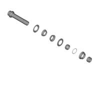 Shimano WH-RX/WH-T Eje del Cubo Silver/Black One Size