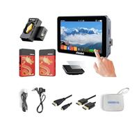 SHIMBOL M5 Monitor de 5.5" ON-Camera con transmisor y Receptor TP Mini HDMI y Kit de batería ficticia BD1 NP-F de Doble Cara para la creación de Videos
