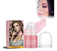 Shimmer Body Highlighter Powder, Shimmer Body Highlighter Powder, Fairy Highlighter Powder Stick, Body Light, Sparkle für Gesicht Augen LippenGlow Kosmetik (Rosa)