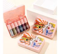 Shimmer Eye Makeup Set - Pack Glitter Liquid Shadows, High Pigment Formula | Long Lasting for Party Looks Festival Photoshoot Effects Cosplay Styles Smudge Resistant Finish