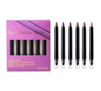 Shimmer Stick Eyeshadow Stick,Shimmer Eyeshadow Stick,Iluminador de sombra de ojos lápiz de sombra de ojos juego de 6 - Lápiz de sombra resistente a las manchas Shimmer Eye Highlighter Iluminador para