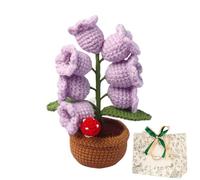 Shimmernest Lilyglow Flowers,Crochet Artificial Flower with 7 Little Night Lights,Cute Potted lamp Gifts for Wife Girlfriend Birthday Christmas Valentine