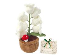 Shimmernest Lilyglow Flowers,Crochet Artificial Flower with 7 Little Night Lights,Cute Potted lamp Gifts for Wife Girlfriend Birthday Christmas Valentine