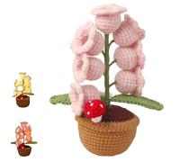 Shimmernest Lilyglow Flowers, Eternalbloom Lily Night Lamp of The Valley Lamp, Crochet Artificial Lily Flower, Creative Desktop Ornaments, Christmas Cute Gifts (Pink)