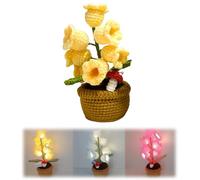 Shimmernest Lilyglow Flowers, with Ten Little Night Lights, Eternalbloom Lily Night Lamp, Cute Gifts for Wife Girlfriend Birthday Christmas Valentine (Yellow,No light)