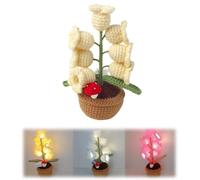 Shimmernest Lilyglow Flowers, with Ten Little Night Lights, Eternalbloom Lily Night Lamp, Cute Gifts for Wife Girlfriend Birthday Christmas Valentine (Beige,With light)