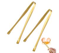 Shimmeroo 2 herramientas de eliminación de huevos de chalaza, pinzas de acero inoxidable, diseño dentado, pinzas removedoras de membrana de fragmento de cáscara de huevo, herramienta de cocina