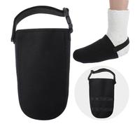 Shimmeroo Funda de calcetín fundido para pies, calentador de dedos ajustable antideslizante, protector de botas de nailon negro para pies