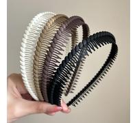 Shimmerz 4 Piezas Diademas con Dientes para Mujeres, Diademas Antideslizantes de Plástico, Diademas Cómodas para Damas y Niñas, Accesorios para el Cabello para el Uso Diario