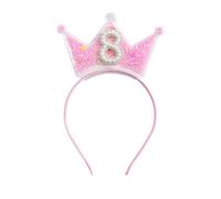 Shimmerz Geburtstagskrone Diadema Para Niñas Pequeñas 2 3 4 5 6 7 8 Años Princesa Tiara Rosa Accesorio Para el Cabello Para Ocasiones