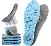 Shimogai 4D Sole - Plantilla unisex con soporte de arco de espuma viscoelástica en forma de U, alta elasticidad, absorción de golpes, plantilla casual