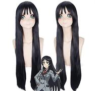 Shimoneta To Iu Gainen Ga Sonzai Shinai Taikutsu Na Sekai Sox Pelucas Largas Y Rectas Kajo Ayame Cosplay Peluca Pelucas De Fiesta Negras Pl-441