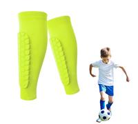 Shin Defender Shin Guards Kids, Soccer Shin Guards for Youth Adult, Calf Compression Sleeve with Honeycomb Pads (L(Age 14+),Green)