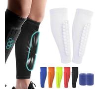 Shin Defender Shin Guards, Shinbang Protector 2.0, Shin Defender Shin Guards Kids, Shinbang Protector Ski, Shindefender Shin Guards, Fit Conforms to The Leg, Shin Pads Cover for Sports (L,White)