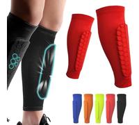 Shin Defender Shin Guards, Shinbang Protector 2.0, Shin Defender Shin Guards Kids, Shinbang Protector Ski, Shindefender Shin Guards, Fit Conforms to The Leg, Shin Pads Cover for Sports (S,Red)