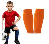Shin Guards Soccer Kids Youth Adult, Soccer Shin Guards Lightweight (Orange,XS(Age 3-5))