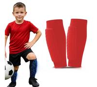 Shin Guards Soccer Kids Youth Adult, Soccer Shin Guards Lightweight (Red,M(Age 9-11))