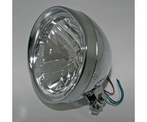 SHIN YO 6 1/2 Cruiser faro cromado con sombra, plata