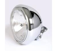 SHIN YO 7 pulgadas HD-STYLE faro de cromo, vidrio transparente (reflector de prisma), montaje inferior, plata