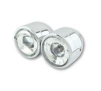 SHIN YO LED faro TWIN, cromo, montaje lateral, plata