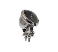 SHIN YO LED luz trasera BATES STYLE, carcasa cromada, vidrio teñido, plata