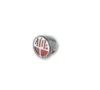 SHIN YO LED taillight STOP, vidrio rojo, carcasa de metal negro, negro