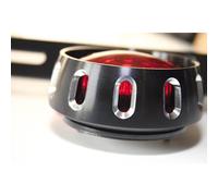 SHIN YO MILES LUZ TRASERA LED, carcasa negra, vidrio rojo, negro